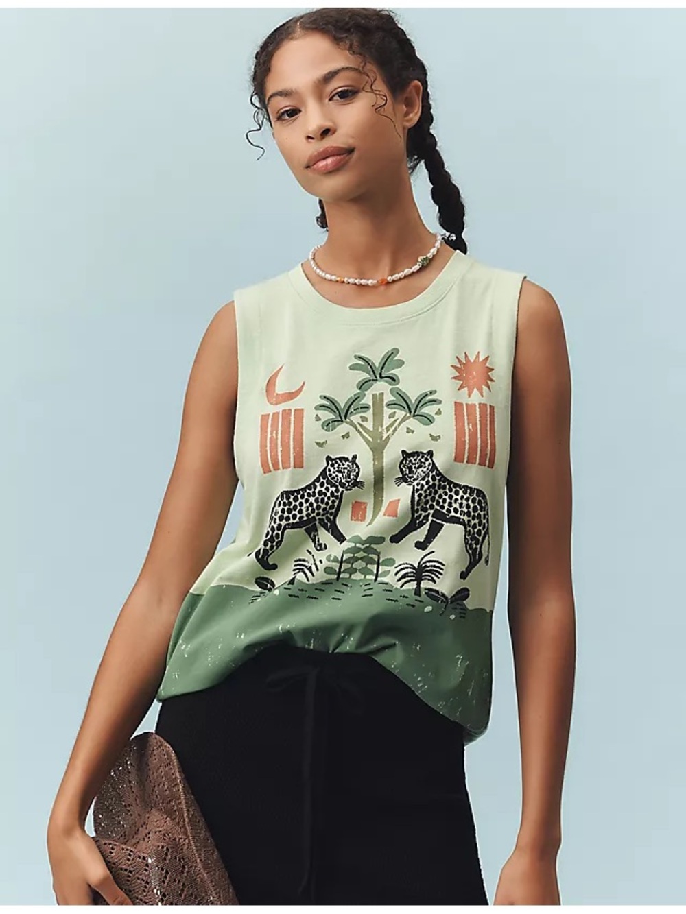 Real Fun, Wow! x Anthropologie Graphic Muscle Tee NWT - Picture 7 of 7